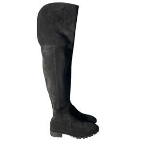 Stuart Weitzman Suede Black Amber Over The Knee Boots Size 36 EU / US 6